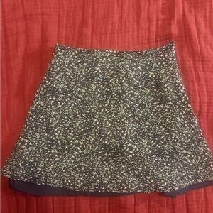 OAK + FORT Floral A-Line Skirt - Black and Cream